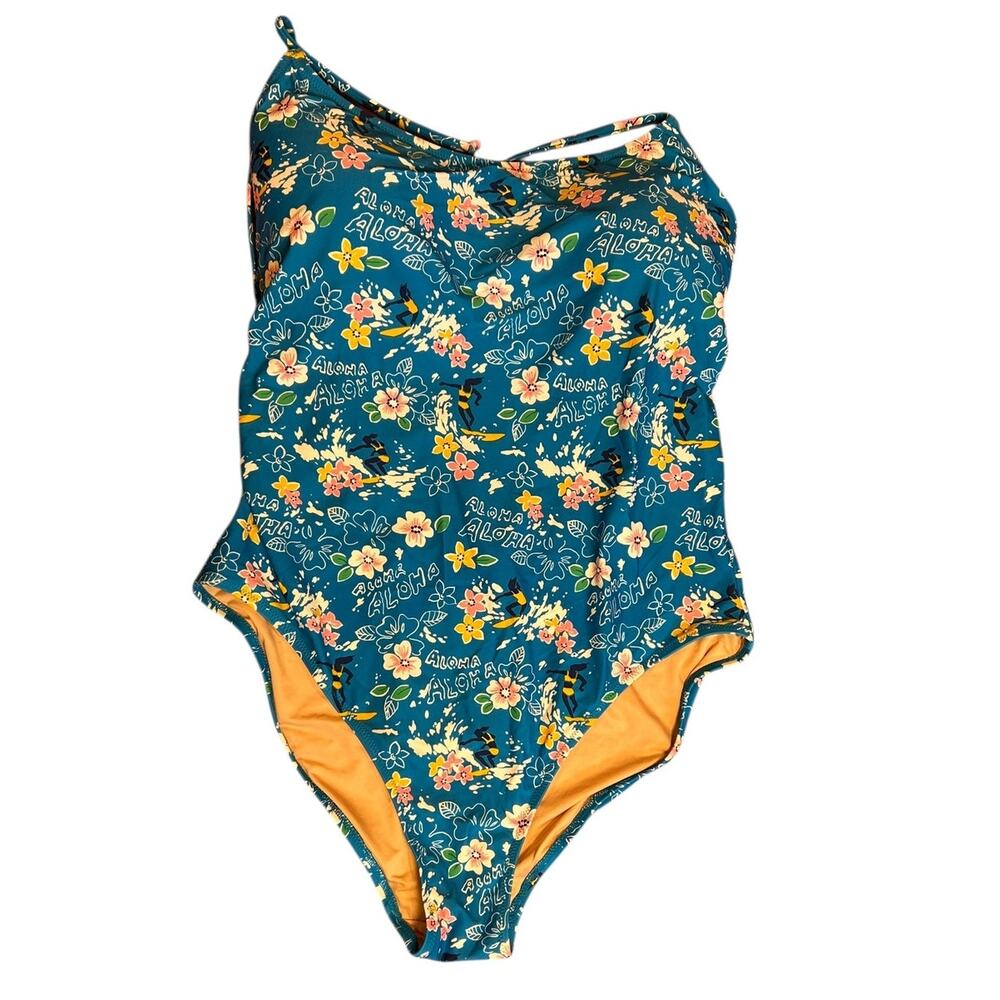 NWT J. CREW Eco Aloha Lace Back Tank One Piece Bathing Swim Suit Women's Size 14 - Picture 4 of 10